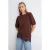 TRENDYOLMİLLA Dames Bruin Effen Driekwart mouw Loszittend Blouses