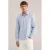 WE Fashion regular gestreepte casual overhemd lichtblauw