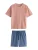 Next Pyjama kort  navy / kreeft / lichtoranje / wit