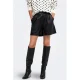 ONLY imitatieleren regular fit short ONLHEIDI zwart