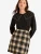 love & roses Rok  beige / lichtblauw / zwart