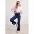 TRENDYOLMİLLA Dames Donkerblauw Effen Flared Hoge taille Jeans