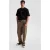Heren Relaxed Fit Plissé Rechte Pantalon