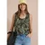 Cecil Dames Top met afgeronde V-hals en gevlochten detail in Groen