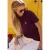 Shirt met ronde hals en geborduurd detail