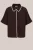 WE Fashion – Dames blouse met embroideries – Regular fit – Donkerbruin – Katoen –
