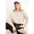 TRENDYOLMİLLA Dames Beige Effen Lang Regular fit Sweatshirts