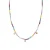 Luxenter Sterling Zilver 925 collier met Veelkleurige Zirkonia afgewerkt in 18K geelgoud – Ruane
