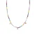 Luxenter Sterling Zilver 925 collier met Veelkleurige Zirkonia afgewerkt in 18K geelgoud – Ruane