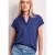 Street One Dames Blouse met losse schouders en gespleten hals in Blauw