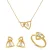 Orphelia ‘Santorini’ Dames 925 Sterling Zilveren Set: Ketting + Oorbellen + Ring – Gouden SET-7570/G