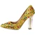 Moschino Sequin Pumps With Rhinestones Paillettes Oro