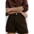 Mango straight regular waist denim short bruin
