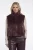 Rino & Pelle Nikki.7002611 Short Faux Fur Waistcoat Vest 10873 Chocolate Bean