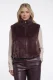 Rino & Pelle Nikki.7002611 Short Faux Fur Waistcoat Vest 10873 Chocolate Bean