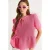 Blouse met ronde hals en strikdetails
