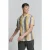 No Excess Shirt Short Sleeve Revers Collar Slub Multi Coloured Vertica