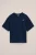 WE Fashion – Meisjes oversized T-shirt – Oversized – Donkerblauw – Katoen –