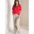 Cecil Dames Effen poloshirt met korte mouwen in Rood