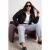 Trendyol Curve Dames Donkerblauw Effen Mom Hoge taille Grote maten Jeans
