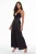 TRENDYOLMİLLA Dames Zwart Effen Maxi Mouwloos Regular fit Nachthemden