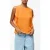 French Connection Eden Georgette Flutter Slv Top Papaya Orange