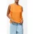 French Connection Eden Georgette Flutter Slv Top Papaya Orange