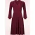 Topvintage exclusive ~ Chanti slinky swing jurk in wijnrood