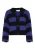 Libbi Gebreid vest  violetblauw / zwart
