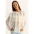 Rimpelige Chiffon Crew Neck Blouse