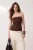 TRENDYOLMİLLA Dames Bruin Effen Mouwloos Getailleerd Blouses