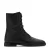 Mango leren veterboots zwart