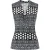 Mouwloze top met V-hals en gemengde print