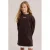 WE Fashion korte sweatjurk met tekst – donkerbruin