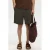 Selected linnen regular fit korte broek – donkerbruin