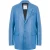 Moschino Soft Nappa Leather Jacket Blue