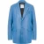Moschino Soft Nappa Leather Jacket Blue