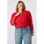 MS Mode Plus Size gebreid vest met wol – rood