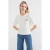 Geprinte T-Shirt met Borduursel en Ronde Hals