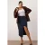 Trendyol Curve Dames Donkerblauw Effen Midi Kokerrok- rok Grote maten Rokken
