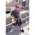TRENDYOL MAN Jongens Grijs Colorblock Kort Oversized T-shirts