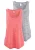 BEACH TIME Top  grijs / zalm roze