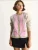 Bianco Lucci Gebreid vest  beige / sering / rosa / zwart