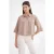 Korte Mouw Crop Poplin Shirt