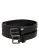 Dolce & Gabbana Zwarte Dubbele Band Leer Riem met Zilveren Gesp