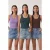 3-Pack Geribbelde Katoenen Camisoles