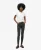 Vintage Skinny Jeans van Biologisch Katoen met Middelhoge Taille Zwart
