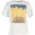 Sandro T-shirt met zonnebloemprint in crèmekleurig biologisch katoen