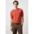 Mango Man regular fit gebreide T-shirt – koraalrood