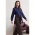 TRENDYOLMİLLA Dames Donkerblauw Effen Lang Oversized Sweatshirts